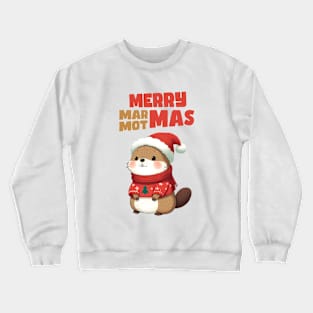 Merry Marmotmas Christmas Marmot Crewneck Sweatshirt